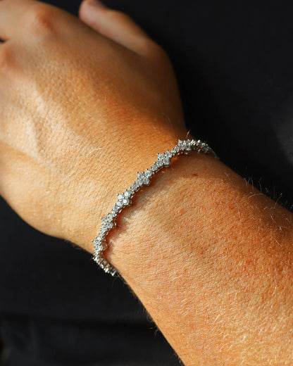 HONEYCOMB BRACELET. - 3MM WHITE GOLD