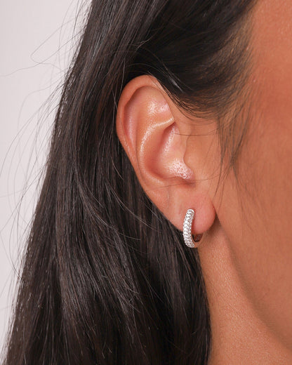 HOOPS 925. - WHITE GOLD