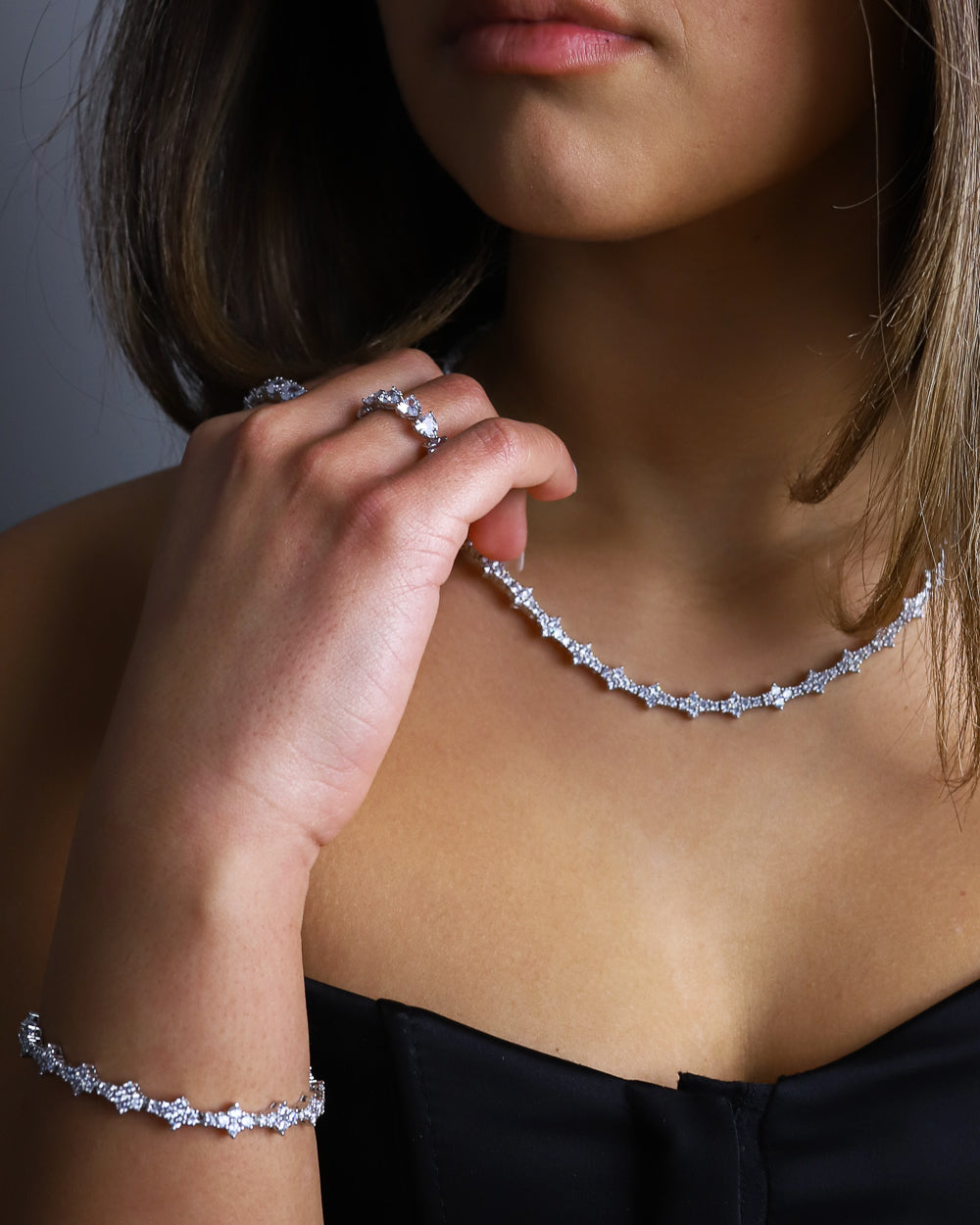 HONEYCOMB BRACELET. - 3MM WHITE GOLD