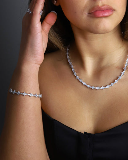 HONEYCOMB BRACELET. - 3MM WHITE GOLD