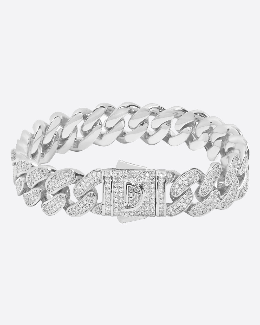 ICED CUBANA. - 12MM WHITE GOLD