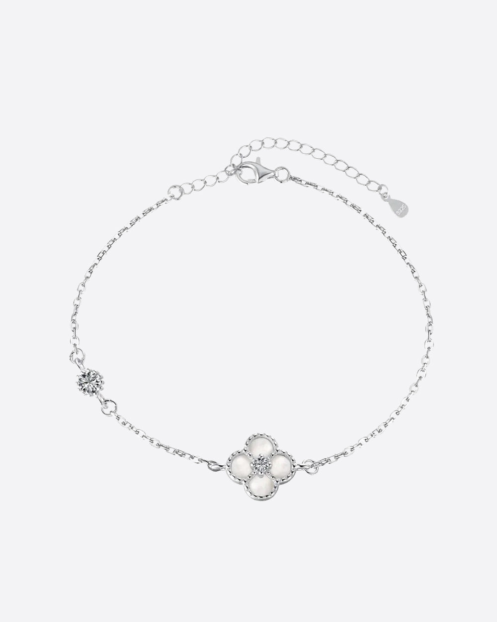 ICY CLOVER BRACELET 925. - WHITE GOLD