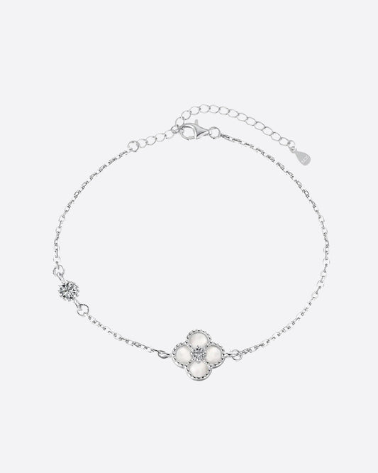 ICY CLOVER BRACELET 925. - WHITE GOLD