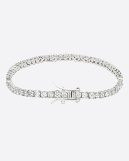 MICRO TENNIS BRACELET. - 2.5MM WHITE GOLD