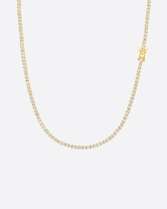 MICRO TENNIS CHAIN. - 2.5MM 18K GOLD