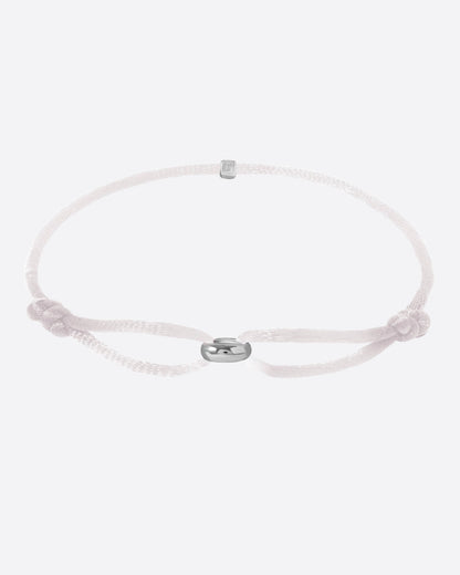 MINIMAL CORD BRACELET 925. - WHITE GOLD