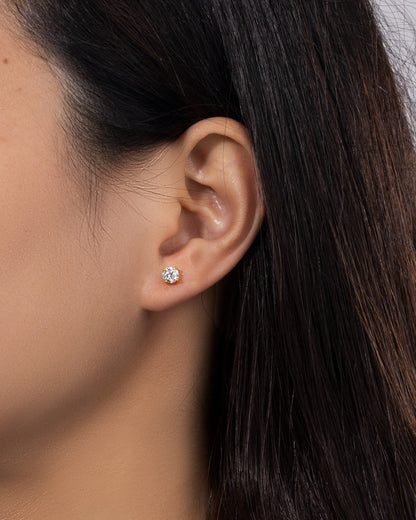 MOISSANITE DIAMOND STUDS. - 5MM