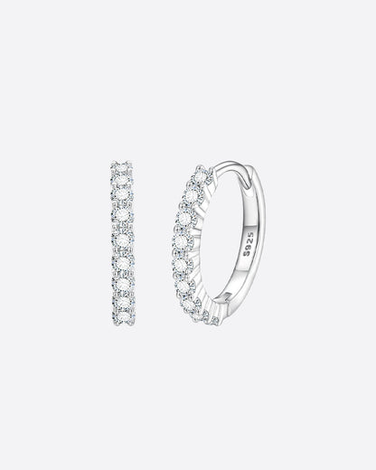 MOISSANITE ETERNITY EARRINGS. - WHITE GOLD
