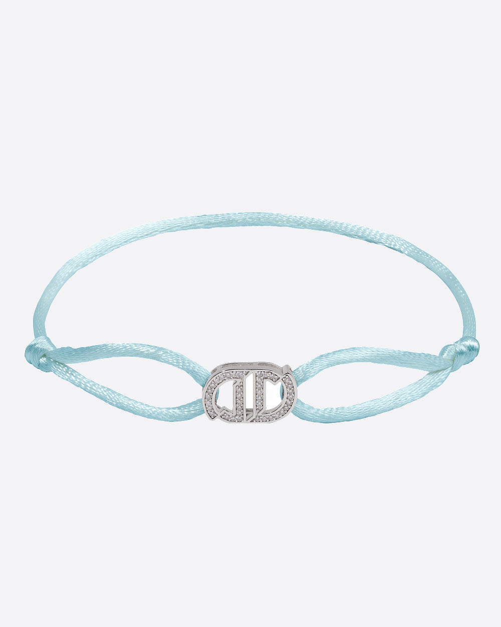 MOISSANITE INFINITY CORD BRACELET. - WHITE GOLD