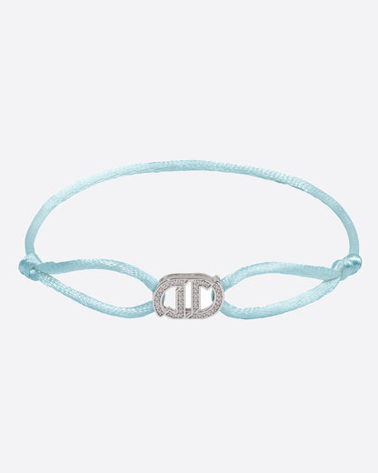 MOISSANITE INFINITY CORD BRACELET. - WHITE GOLD