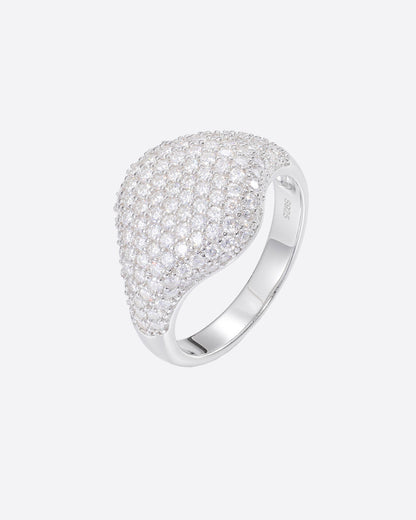 MOISSANITE STATEMENT RING. - WHITE GOLD