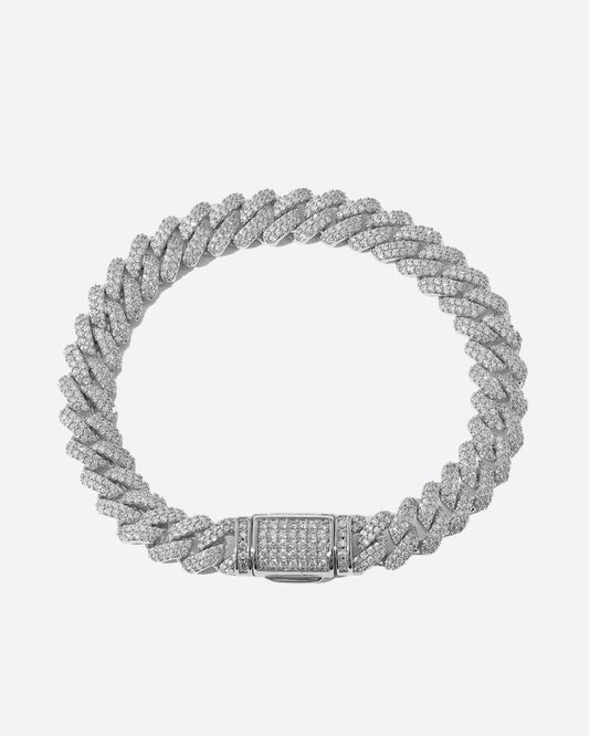 PRONG BRACELET. - 9MM WHITE GOLD