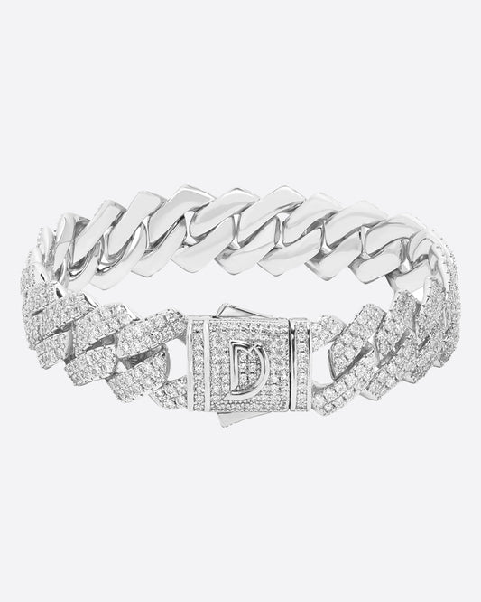 PRONG BRACELET. - 13MM WHITE GOLD
