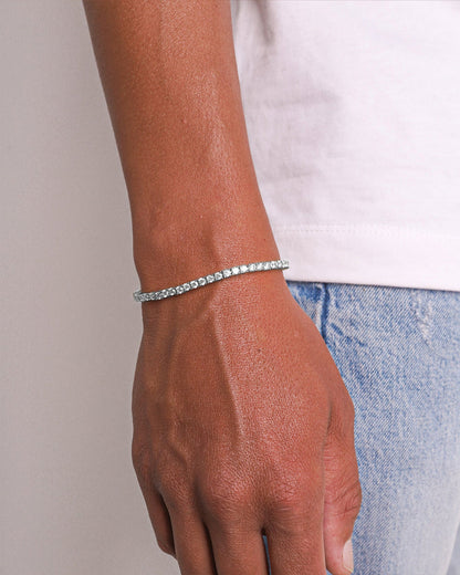 TENNISBOY. - 3MM WHITE GOLD