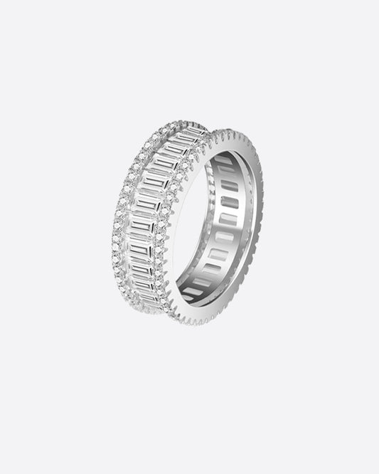 BAGUETTE BAND 925. - WHITE GOLD