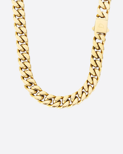 CLEAN BOXED CUBANA CHAIN. - 11MM 18K GOLD