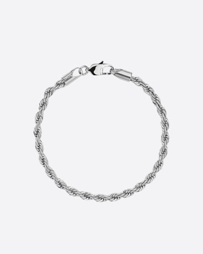 CLEAN ROPE BRACELET. - 3MM WHITE GOLD