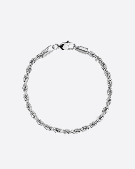 CLEAN ROPE BRACELET. - 3MM WHITE GOLD