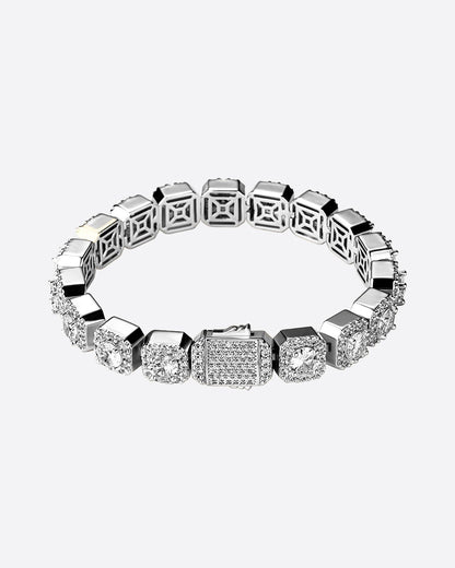 CLUSTERED BRACELET. - WHITE GOLD