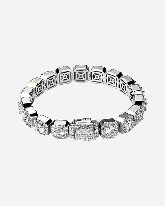 CLUSTERED BRACELET. - WHITE GOLD