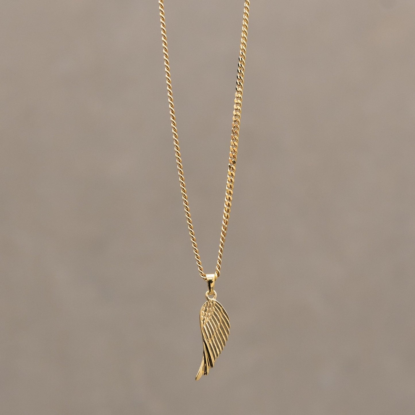 FLÜGEL HALSKETTE 925 SILBER 18 KARAT VERGOLDET