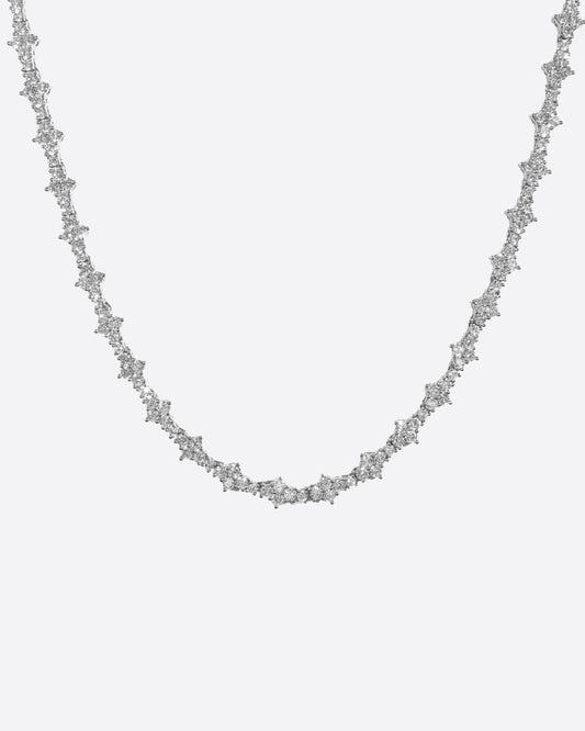 HONEYCOMB CHAIN. - 3MM WHITE GOLD