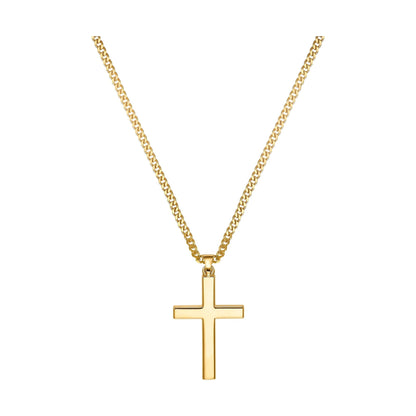 KREUZ HALSKETTE 925 SILBER 18 KARAT VERGOLDET