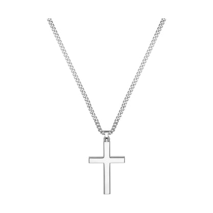 KREUZ HALSKETTE 925 SILBER RHODINIERT