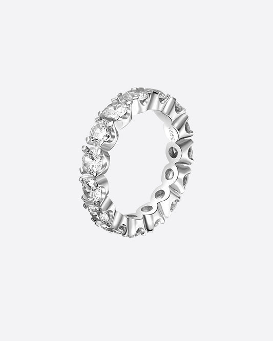 ROUND CUT BAND 925. - WHITE GOLD